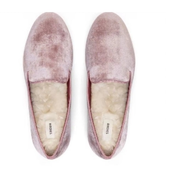 Birdies Shoes - Birdies The Starling Faux Fur Lined Flats in Antique Rose Size 6.5